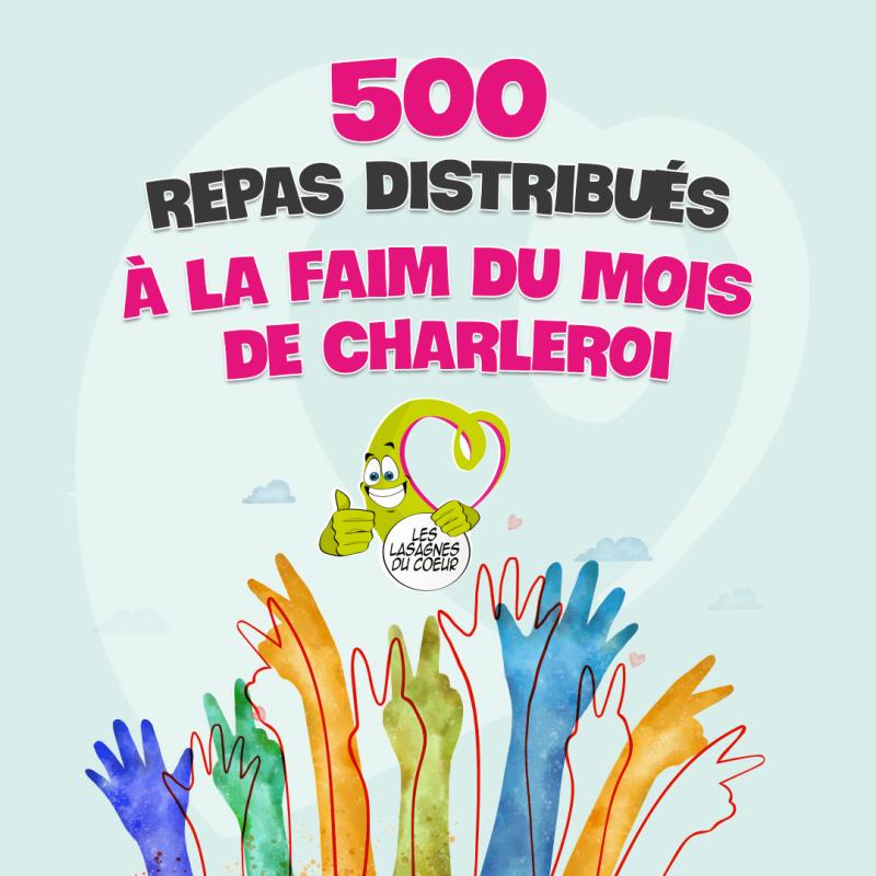 500 repas distribués à La Faim Du Mois de Charleroi